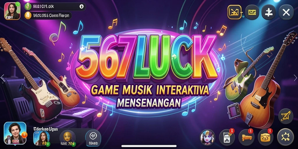 Tampilan permainan interaktif 567LUCK dengan alunan musik yang menarik.