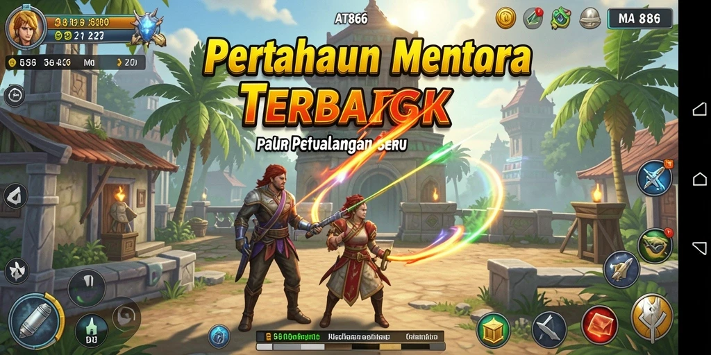 Tampilan gameplay yang menarik dari AT866 dalam genre Tower Defense.