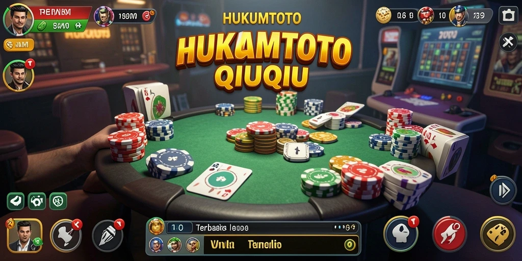 Screenshot HUKUMTOTO menunjukkan gameplay QiuQiu yang seru.