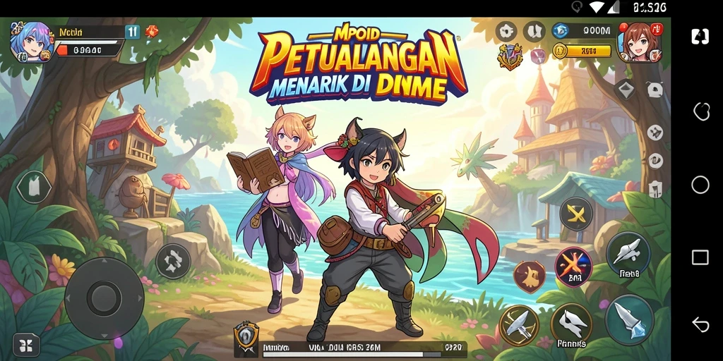 Screenshot utama MPOID menampilkan aksi seru dalam gameplay Anime.