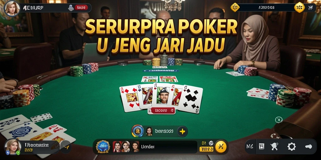 Screenshot gameplay SERURP yang menampilkan keseruan bermain poker.