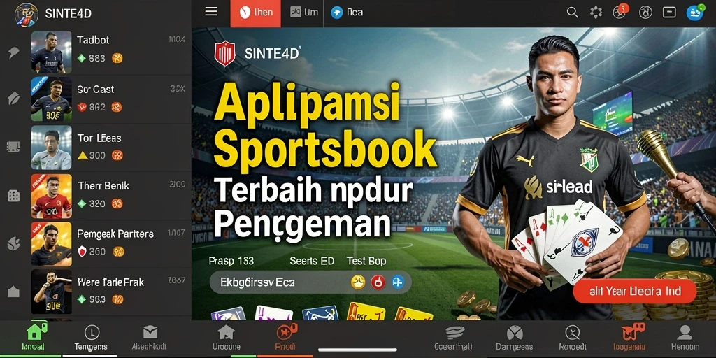 Screenshot gameplay SINTE4D menampilkan antarmuka taruhan olahraga yang interaktif.